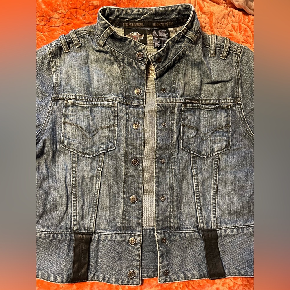 Harley-Davidson Early 2000s Denim Jacket Size XL